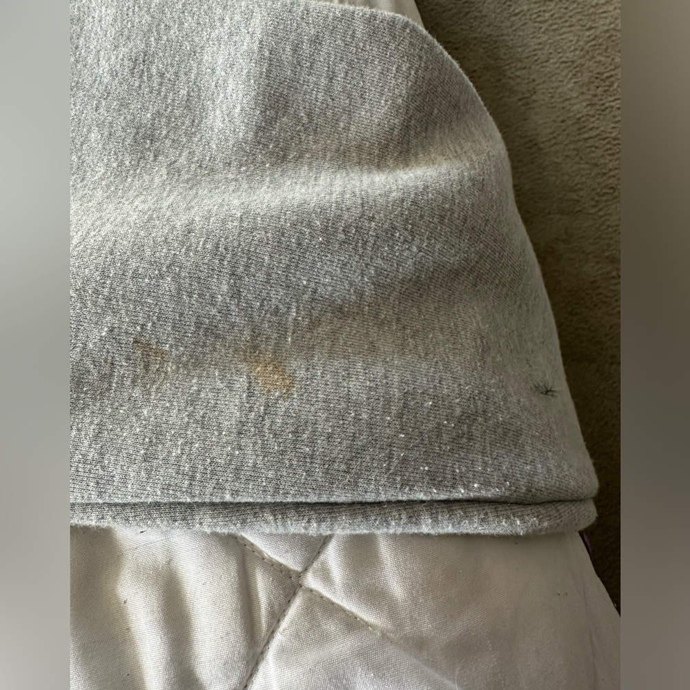 Grey crop top zipper front hoodie - Picture 3 of 5